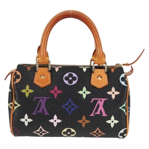 LOUIS VUITTON Monogram Multicolor Mini Speedy Bag Black M92644 LV Auth 117106AM - Picture 2 of 16